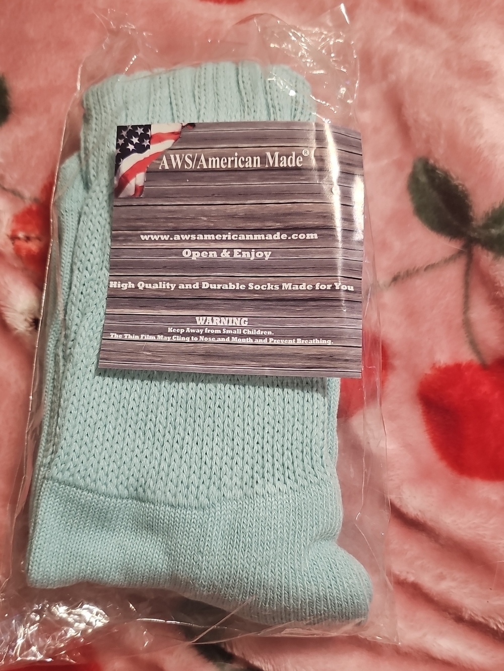 Light Blue Crew Socks - Women's